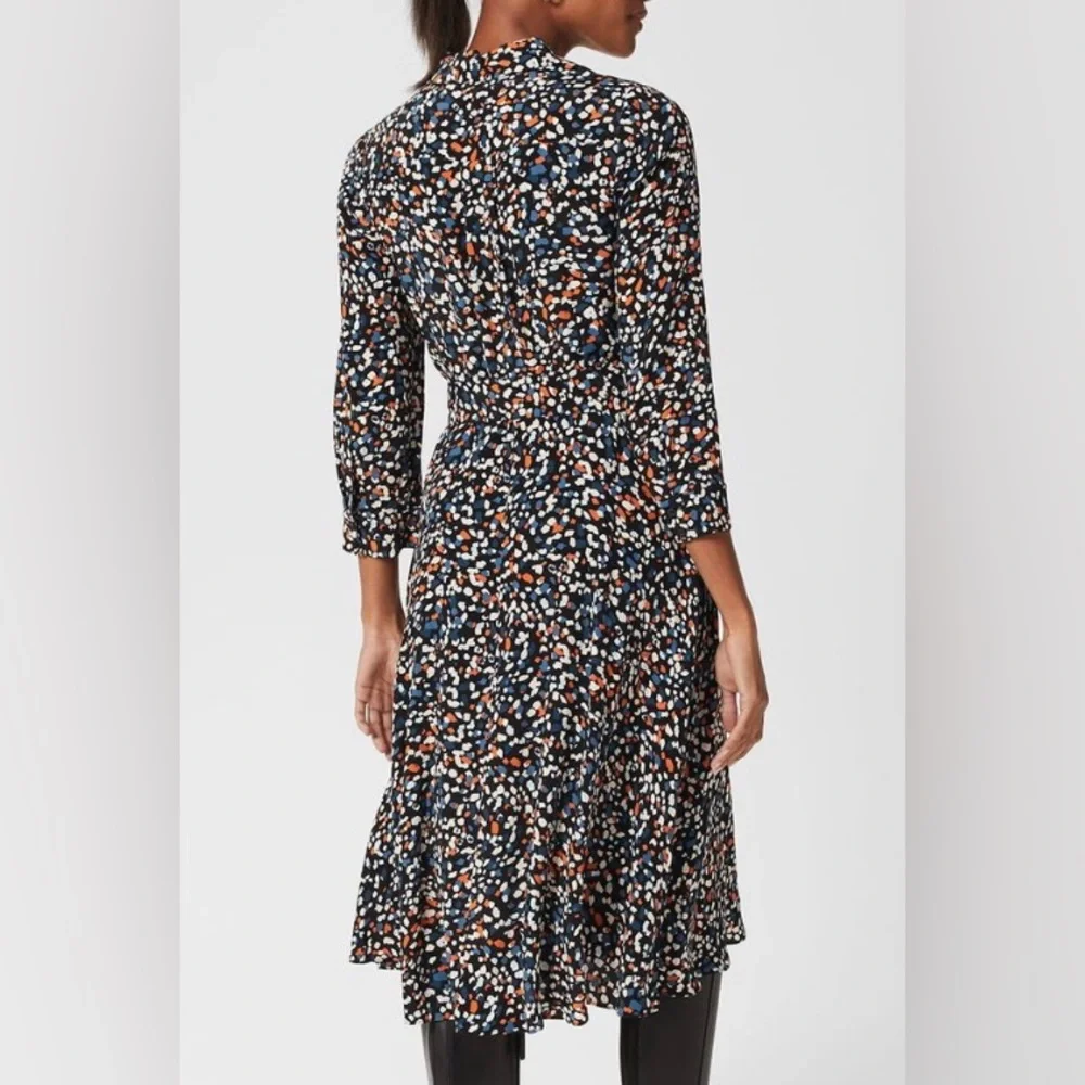 Hobbs of London Multicolor Dots 3/4 Sleeve “Alex” Dress - Size 14
